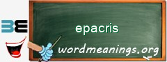 WordMeaning blackboard for epacris